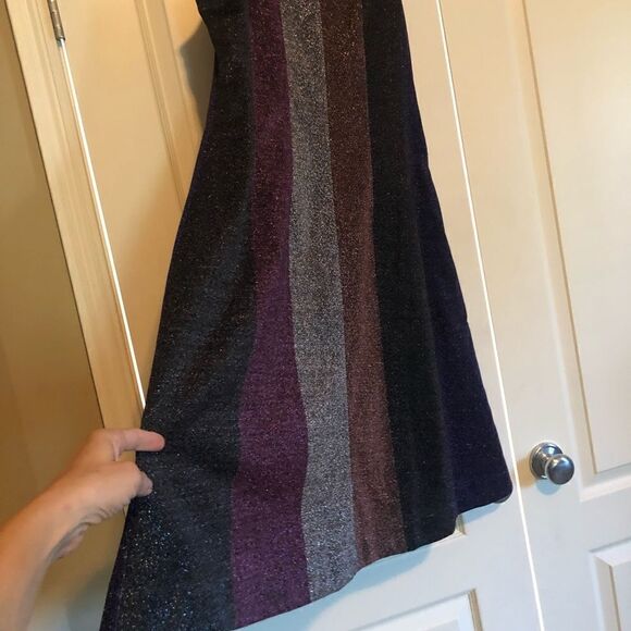 SARA NAVON multicolor striped sparkle dress - Picture 8 of 15